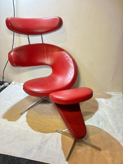 Varier - Olav Eldøy - Fauteuil - Peel - Leder, Antiek en Kunst, Antiek | Meubels | Stoelen en Banken