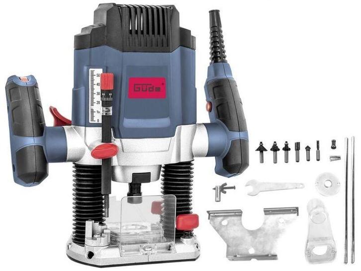 Bovenfrees Güde 1200W + 6 frezen, Doe-het-zelf en Verbouw, Gereedschap | Freesmachines, Nieuw, Verzenden