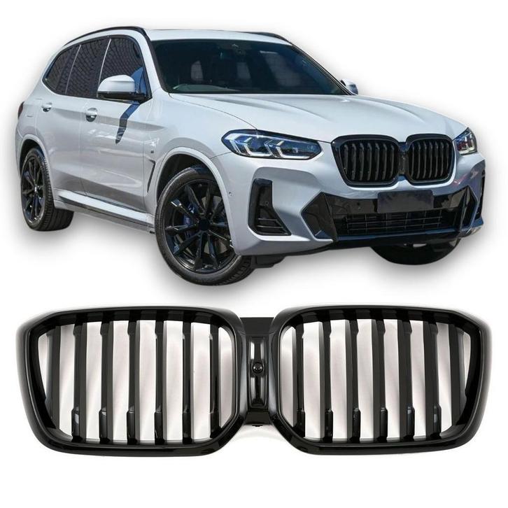 Grill voor BMW X3 G01 2022-2024 | glans zwart | enkelspijls, Auto diversen, Tuning en Styling