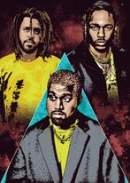 Posters - Poster West, Kanye  - J Cole &amp; Kendrick Lamar, Zo goed als nieuw, Verzenden