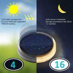 Solar grondspot Round met schemersensor – Helder Wit, Tuin en Terras, Buitenverlichting, Kunststof, Verzenden, Minder dan 50 watt