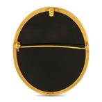 Broche - 18 karaat Geel goud, 18 karaats geelgoud onyx camee