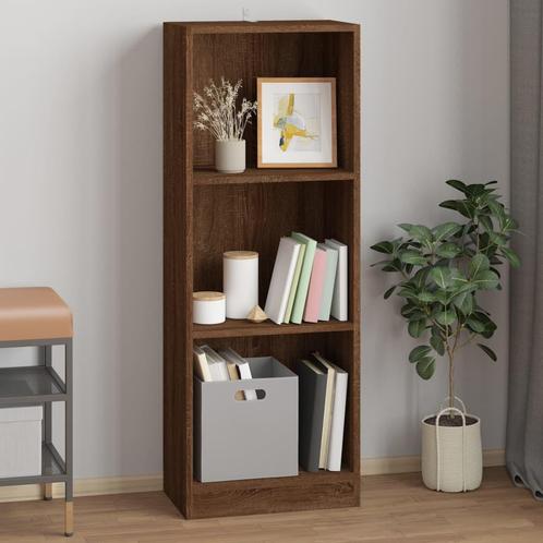 vidaXL Boekenkast 40x24x109 cm bewerkt hout bruin eikenkleur, Huis en Inrichting, Kasten | Boekenkasten, Minder dan 25 cm, Nieuw