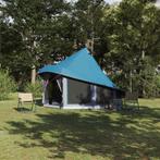vidaXL Familie Tipi Tent met dak Blauw 404 x 370 x 270 cm, Caravans en Kamperen, Tenten, Verzenden, Nieuw