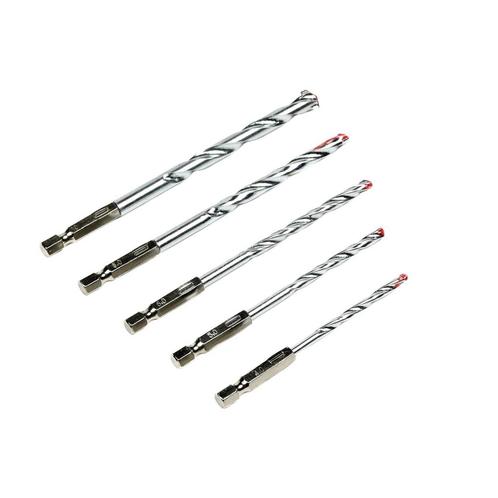 Hofftech Boor- en bitset voor steen - Ø 4-10 mm - 5-delig, Doe-het-zelf en Verbouw, Gereedschap | Boormachines, Nieuw, Ophalen of Verzenden