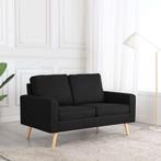 vidaXL Tweezitsbank stof zwart, Verzenden, Minder dan 150 cm, Stof, Nieuw