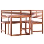 vidaXL 2-delige Bistroset massief acaciahout, Verzenden, Nieuw, Hout, 2 zitplaatsen