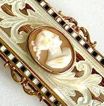 Cameo Victoriaanse Apollo Cameo schelp en gesneden parelmoer