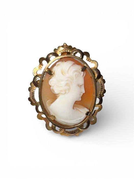 Broche - 14 karaat Geel goud - Elegante antieke sieraden., Sieraden, Tassen en Uiterlijk, Antieke sieraden