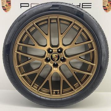 Porsche Macan ORIGINELE 21inch RS Spyder goud met banden N0 beschikbaar voor biedingen