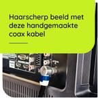 Coax kabel op de hand gemaakt - 20 meter  - Zwart - IEC 4G, Audio, Tv en Foto, Audiokabels en Televisiekabels, Verzenden, Nieuw