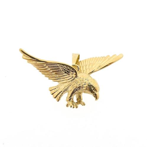 Gouden hanger van een adelaar (ketting hanger), Sieraden, Tassen en Uiterlijk, Bedels, Gebruikt, Overige merken, Goud, Ophalen of Verzenden