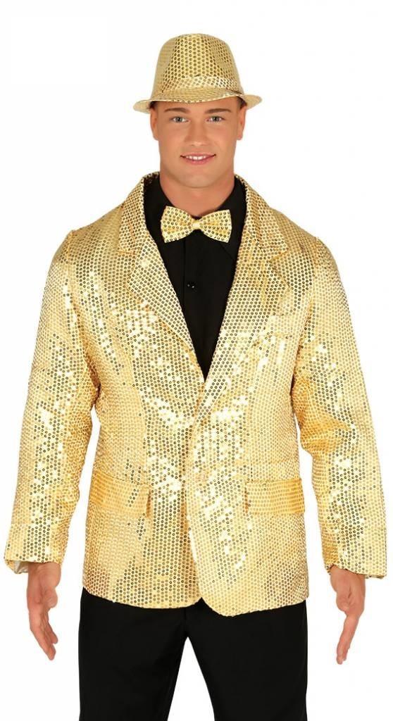 Gouden Colbert Heren, Kleding | Heren, Carnavalskleding en Feestkleding, Nieuw, Ophalen of Verzenden
