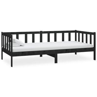VidaXL bedbank, grenenhout zwart, 200 x 90 cm, Diversen, Overige Diversen, Ophalen