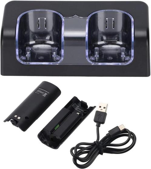 Oplaadstation Voor 2 Nintendo Wii Controllers Batterij Oplad, Spelcomputers en Games, Spelcomputers | Nintendo Wii, Nieuw, Verzenden