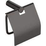 Wiesbaden Ida Toiletrolhouder met Klep - Gunmetal, Ophalen of Verzenden, Nieuw