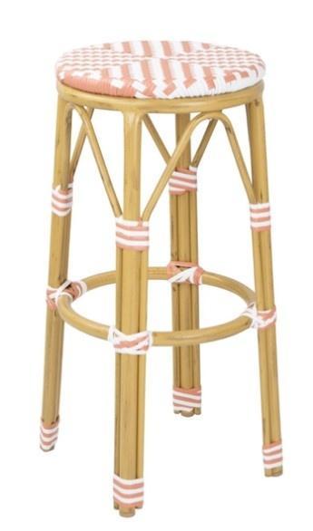 Parijse Stijl PE Rotan Barkrukken Koraal (2 Pack), Zakelijke goederen, Horeca | Keukenapparatuur, Verzenden