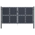 vidaXL Tuinpoort staal 300x175 cm antraciet, Verzenden, Nieuw