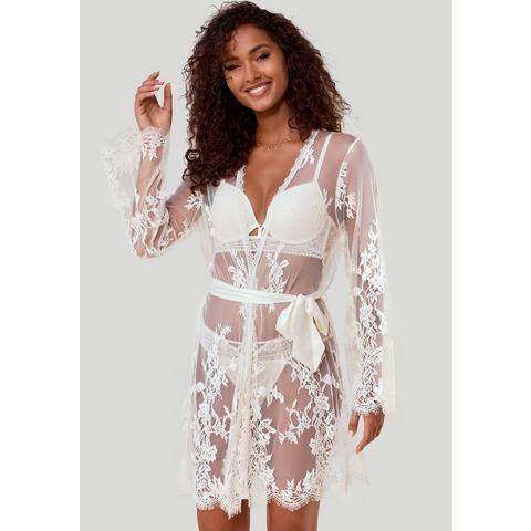 Lascana Kimono van prachtige eyelash-kant, sexy, Kleding | Dames, Ondergoed en Lingerie, Verzenden