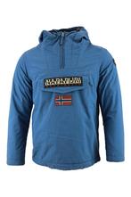 Napapijri Jas in maat S Blauw, Kleding | Heren, Verzenden, Zo goed als nieuw, Blauw, Napapijri
