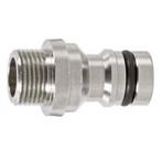 Geka Plus - nikkel - aansluitplug met bu.dr. 1/2, Ophalen of Verzenden, Nieuw