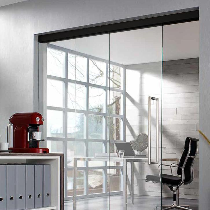 Schuifrail B slide 50 plafondmontage 2000 - 3000 mm - Zwart-, Doe-het-zelf en Verbouw, Kozijnen en Schuifpuien, Nieuw, Ophalen of Verzenden