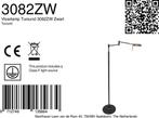 2dekans | Steinhauer vloerlamp Turound - zwart - metaal -, Huis en Inrichting, Lampen | Vloerlampen, Ophalen of Verzenden, Zo goed als nieuw
