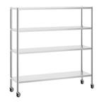 GGM Gastro | RVS  opbergrek PREMIUM - 1800x500mm - met 4 |, Verzenden, Nieuw in verpakking