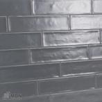 Langwerpige handvorm tegels 7,5 x 30 cm donker grijs mat, Doe-het-zelf en Verbouw, Tegels, Verzenden, Nieuw