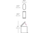 Simplehuman Afvalemmer - Slim - 45 l - Wit - RVS, Verzenden, Zo goed als nieuw