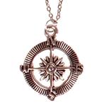 Ketting RVS Zilverkleurig 55cm - Hangertje Windroos/Kompas Z, Sieraden, Tassen en Uiterlijk, Ophalen of Verzenden, Nieuw