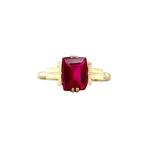 Gouden vintage ring met robijn 14 krt, Ophalen of Verzenden, Nieuw