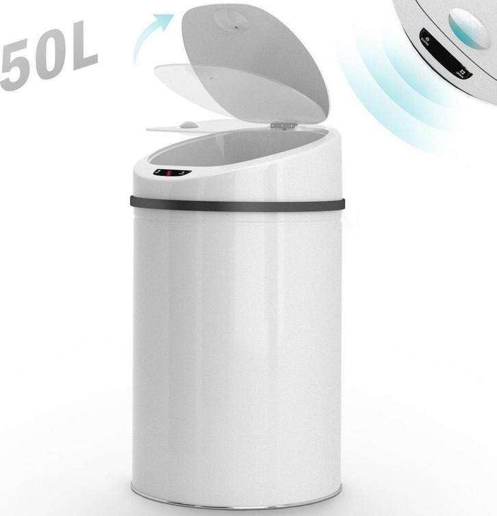 Jago- Vuilnisbak / Afvalbak met sensor - 50L - RVS - waterdi, Huis en Inrichting, Overige Huis en Inrichting, Nieuw, Verzenden