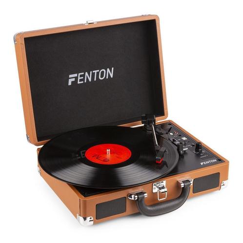 Fenton RP115F retro platenspeler met Bluetooth en USB - Brui, Audio, Tv en Foto, Platenspelers, Nieuw, Verzenden