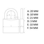 Tri-Circle Compact hangslot - Driecijferige code - Messin..., Ophalen of Verzenden, Nieuw