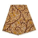 Afrikaanse wax print stof - Beige en Bruin Ancient Forest Vi, Hobby en Vrije tijd, Stoffen en Lappen, Ophalen of Verzenden, Nieuw