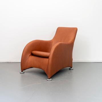 2x Montis Loge Fauteuil Buffaloleder Cognac - Aluminium beschikbaar voor biedingen