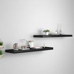 vidaXL Wandschappen zwevend 2 st 90x23,5x3,8 cm MDF zwart, Huis en Inrichting, Woonaccessoires | Wandplanken en Boekenplanken