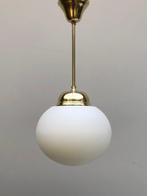 Plafondlamp - Glas, Messing - Hanglamp van messing met een