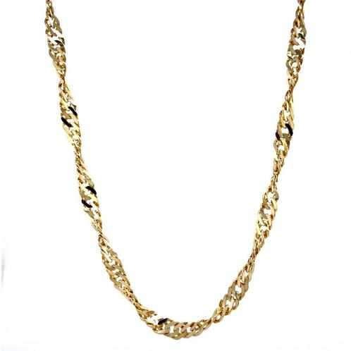 Gouden vintage singapore collier 14 krt, Sieraden, Tassen en Uiterlijk, Kettingen, Nieuw, Ophalen of Verzenden