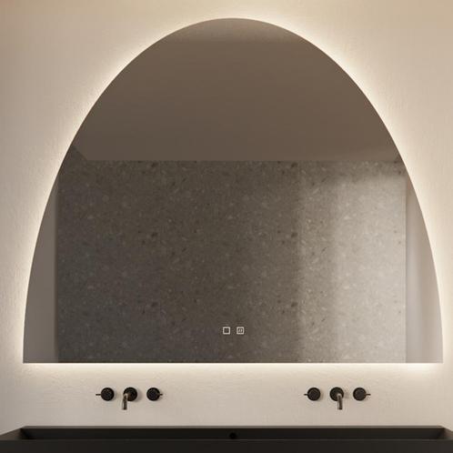 Spiegel Gliss Design Eos 160x120cm Met Ronding Naar Boven En, Doe-het-zelf en Verbouw, Sanitair, Bad, Nieuw, Ophalen of Verzenden