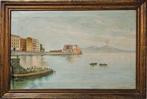 Scuola italiana (XIX-XX) - Napoli, veduta del lungo mare e