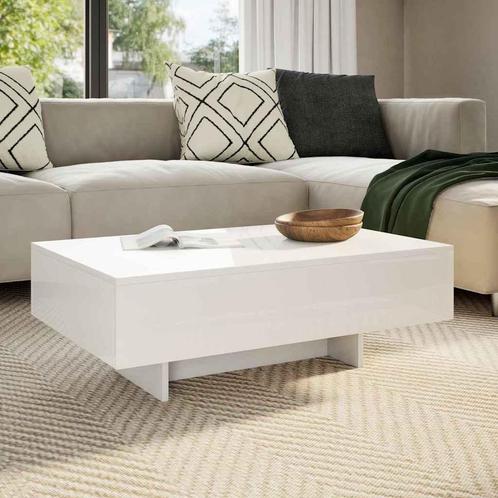 vidaXL Salontafel hoogglans wit, Huis en Inrichting, Tafels | Salontafels, Nieuw, 50 tot 100 cm, Overige materialen, Minder dan 50 cm