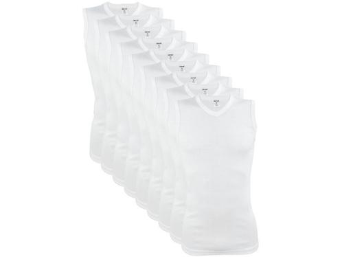 9 stuks SQOTTON® A-shirt - V-hals - mouwloos - Wit, Kleding | Heren, Ondergoed, Verzenden