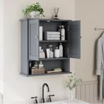 Badkamerkast Wandmontage – 2 Deuren en Open Planken Badkamer, Huis en Inrichting, Verzenden, Nieuw