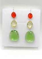 Zonder Minimumprijs - Hangoorbellen Verguld, Topaas van, Sieraden, Tassen en Uiterlijk, Antieke sieraden