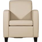 Leren Fauteuil Joy - Toledo Leer Mastic - Poten Hout Bruin, Huis en Inrichting, Fauteuils, Nieuw, Ophalen of Verzenden, 50 tot 75 cm