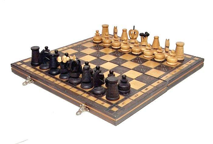Schaakspel - Hout, Antiek en Kunst, Curiosa en Brocante