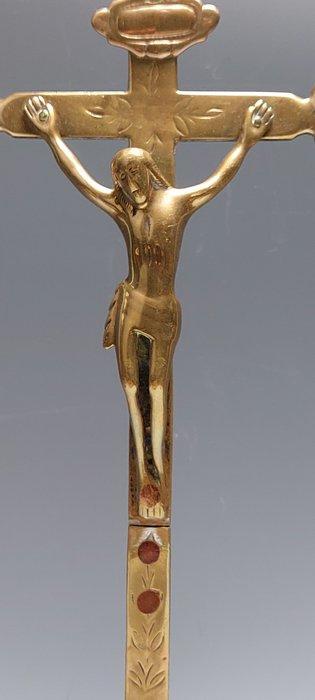 Crucifix - Messing - 1700-1750 - Corpus Christi, Antiek en Kunst, Kunst | Niet-Westerse kunst
