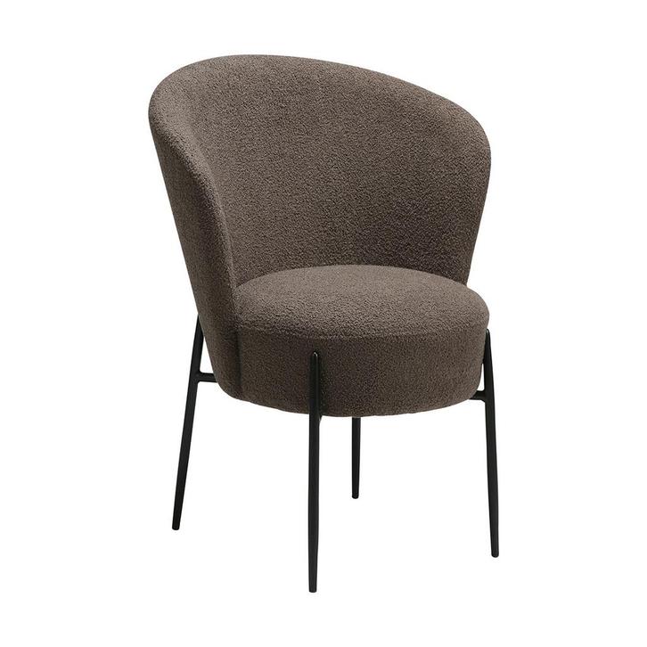 *WOONWINKEL* Dan-Form Orbit Eetkamerstoel Met Hoge Rugleunin, Huis en Inrichting, Stoelen, Bruin, Nieuw, Verzenden